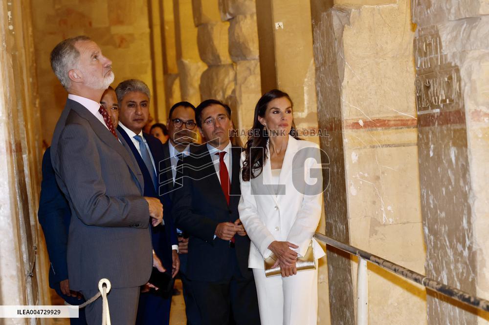 Spanish Royal Couple Visits Mortuary Temple Of Hatshepsut - Egypt