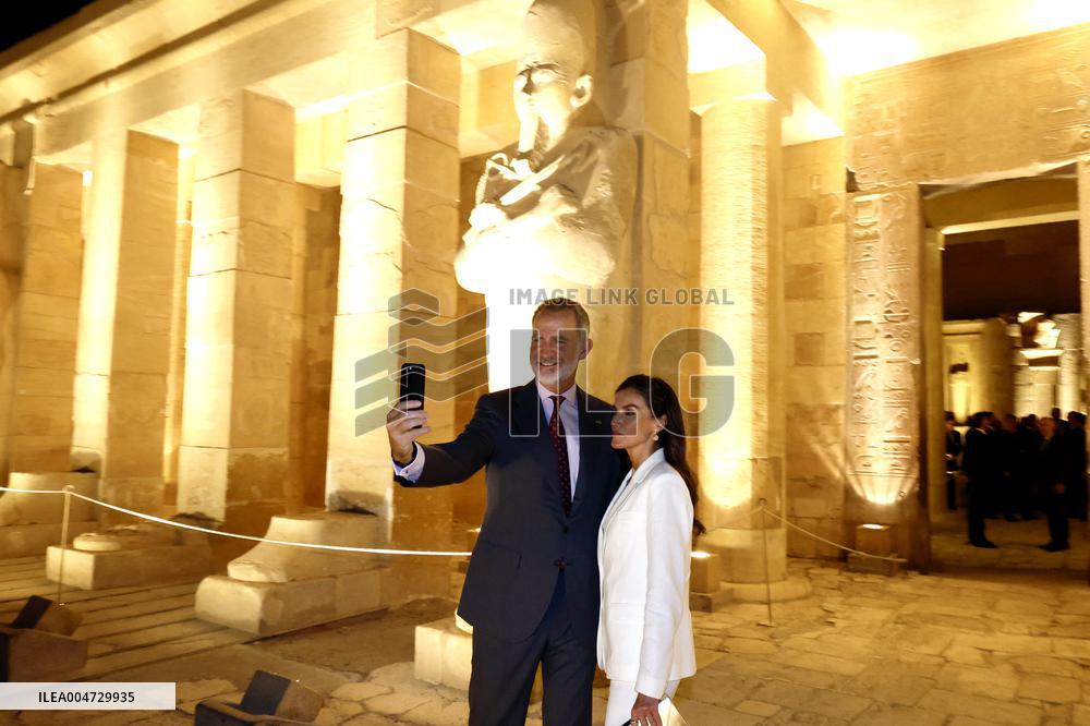 Spanish Royal Couple Visits Mortuary Temple Of Hatshepsut - Egypt