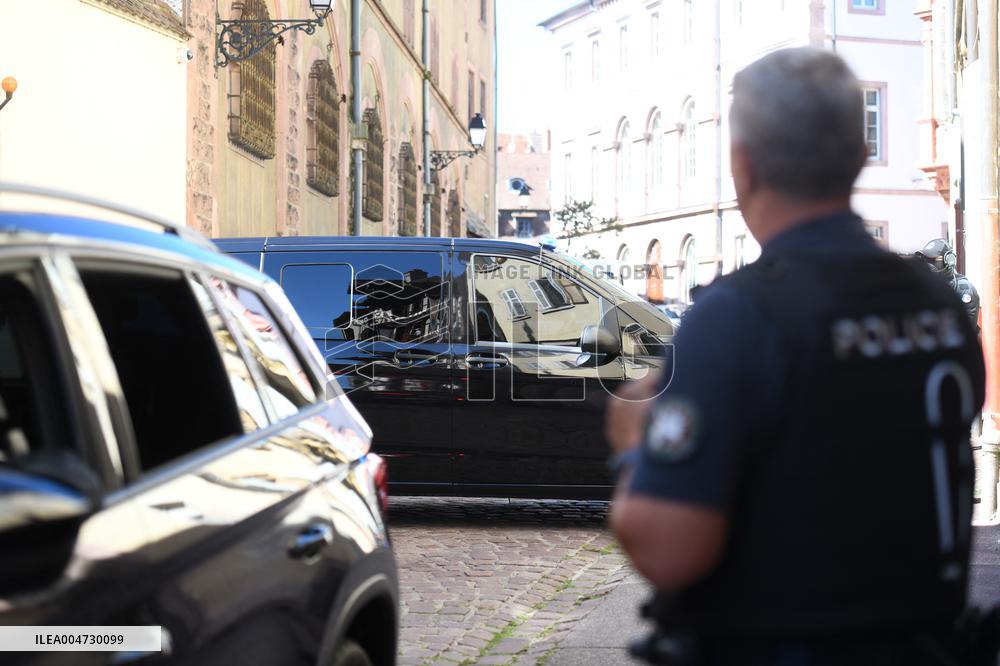 Arrival of Nordhal Lelandais at Courthouse - Colmar