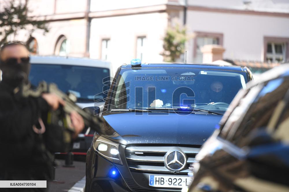 Arrival of Nordhal Lelandais at Courthouse - Colmar