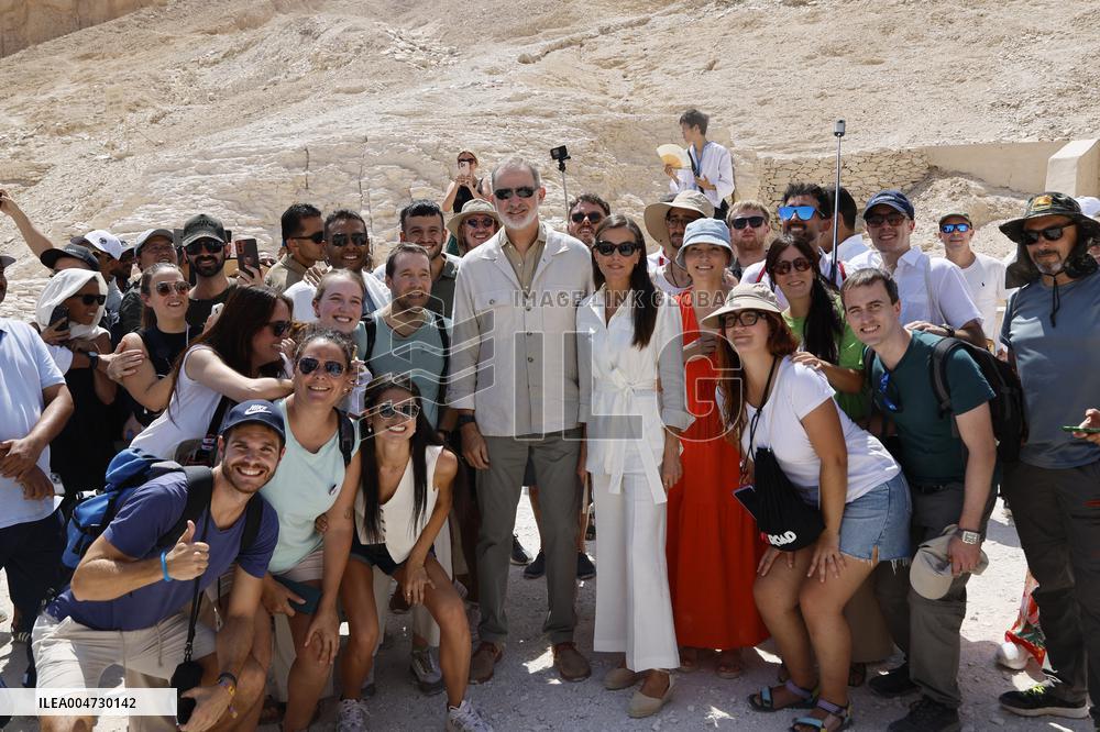 Spanish Royal Couple Visits The Valley of the Kings - Egypt