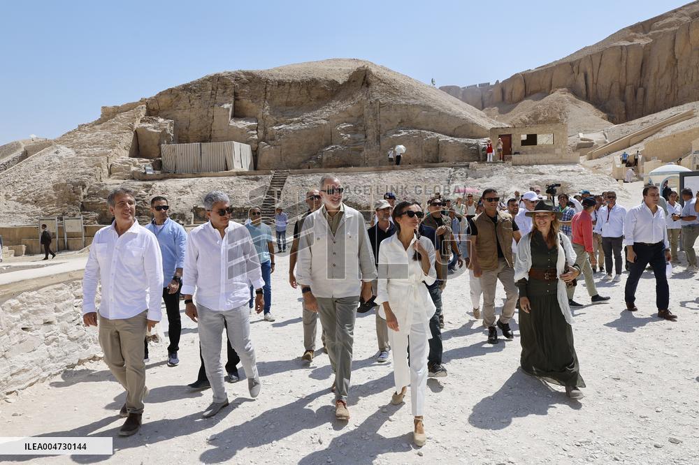 Spanish Royal Couple Visits The Valley of the Kings - Egypt