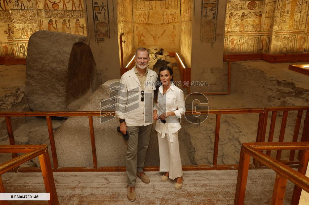 Spanish Royal Couple Visits The Valley of the Kings - Egypt