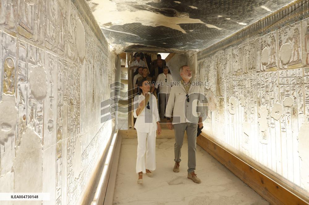 Spanish Royal Couple Visits The Valley of the Kings - Egypt