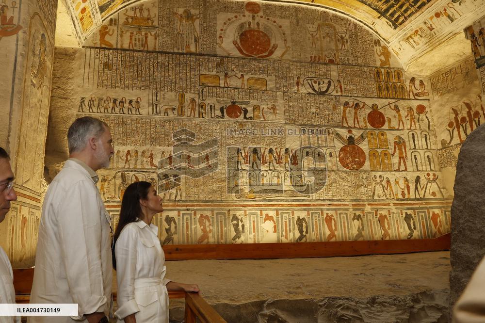 Spanish Royal Couple Visits The Valley of the Kings - Egypt