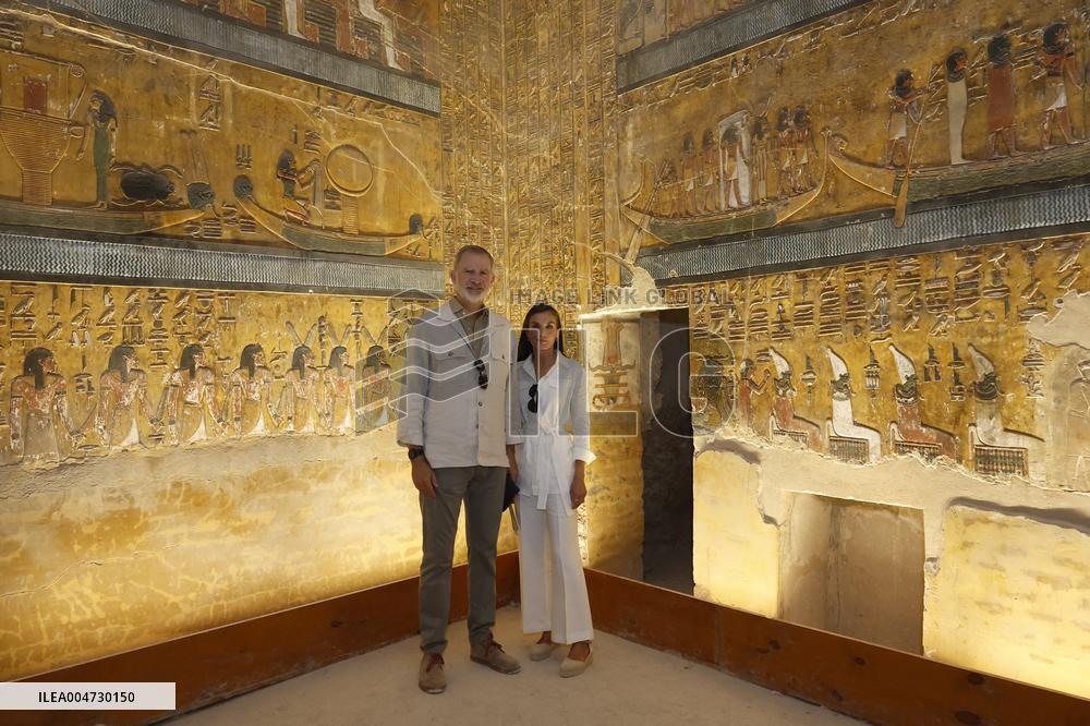Spanish Royal Couple Visits The Valley of the Kings - Egypt
