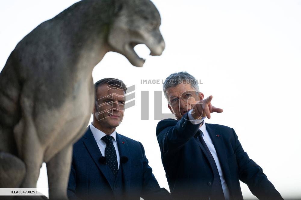 Macron Inaugurates the Towers of Notre-Dame Cathedral - Paris