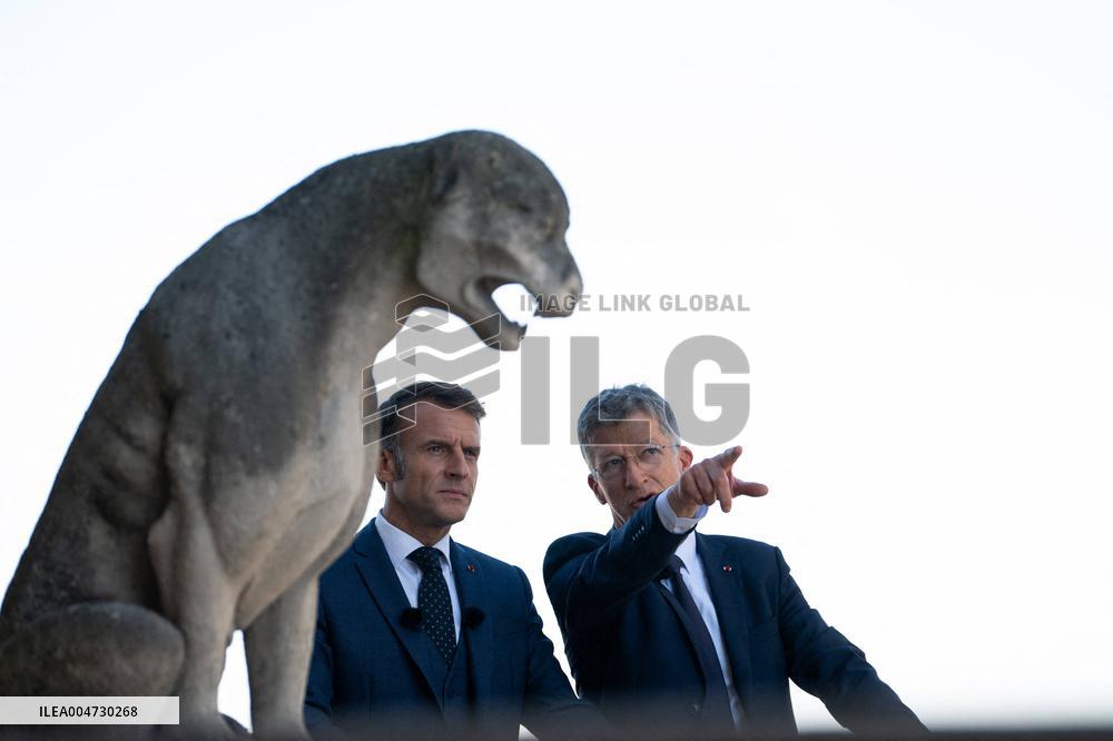 Macron Inaugurates the Towers of Notre-Dame Cathedral - Paris