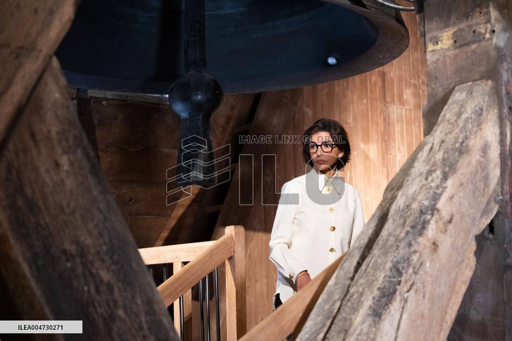 Macron Inaugurates the Towers of Notre-Dame Cathedral - Paris