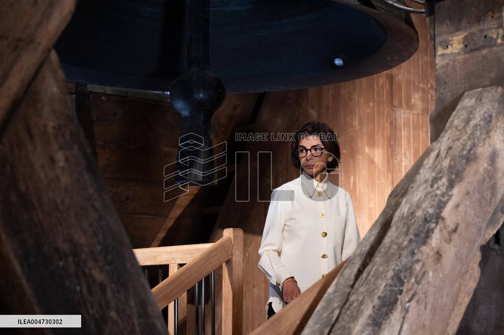 Macron Inaugurates the Towers of Notre-Dame Cathedral - Paris