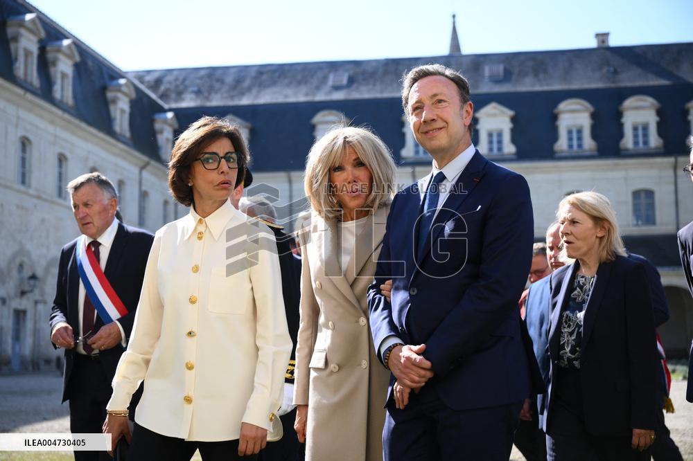 President Macron Visits Pontlevoy Abbey - Pontlevoy