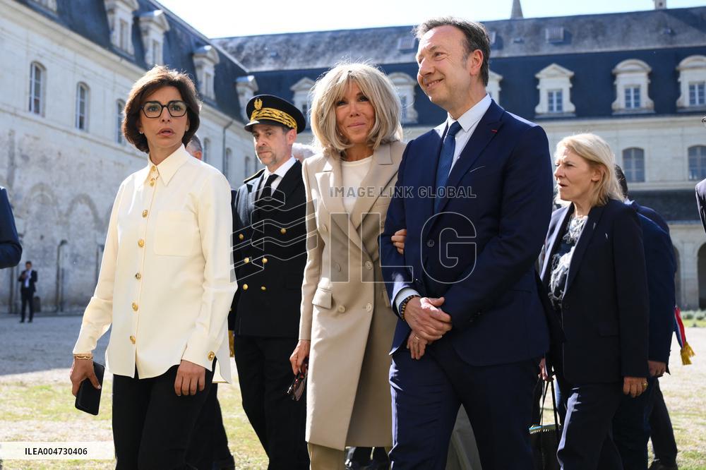 President Macron Visits Pontlevoy Abbey - Pontlevoy