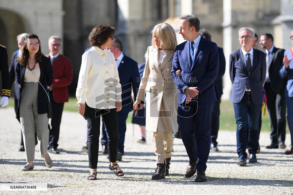 President Macron Visits Pontlevoy Abbey - Pontlevoy