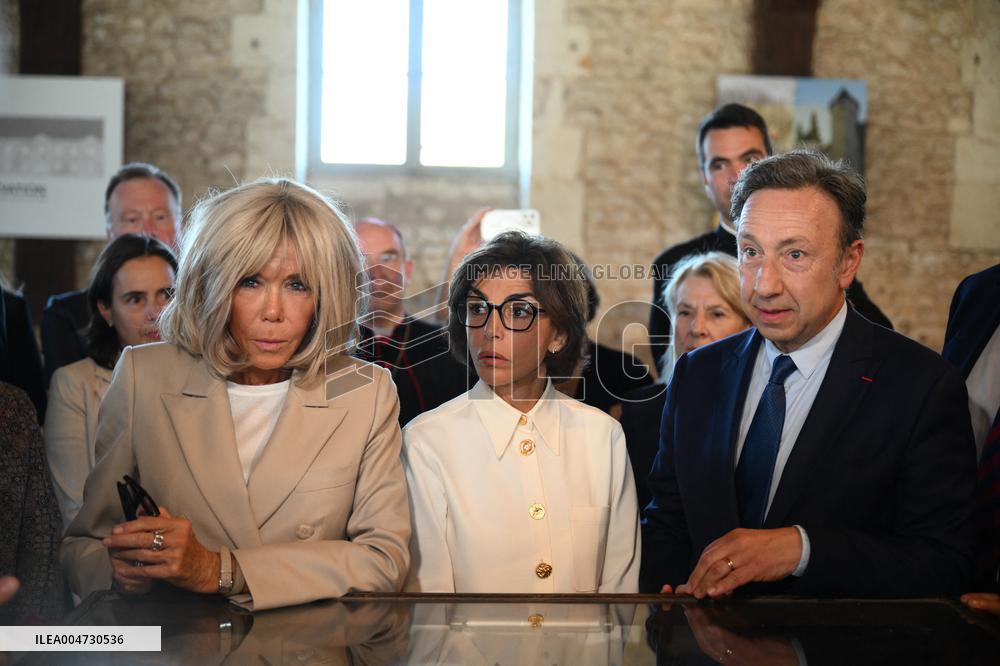 President Macron Visits Pontlevoy Abbey - Pontlevoy