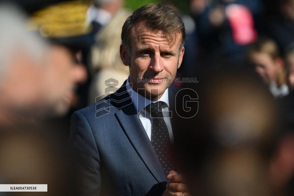 President Macron Visits Pontlevoy Abbey - Pontlevoy