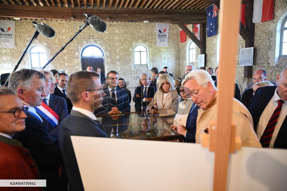 President Macron Visits Pontlevoy Abbey - Pontlevoy