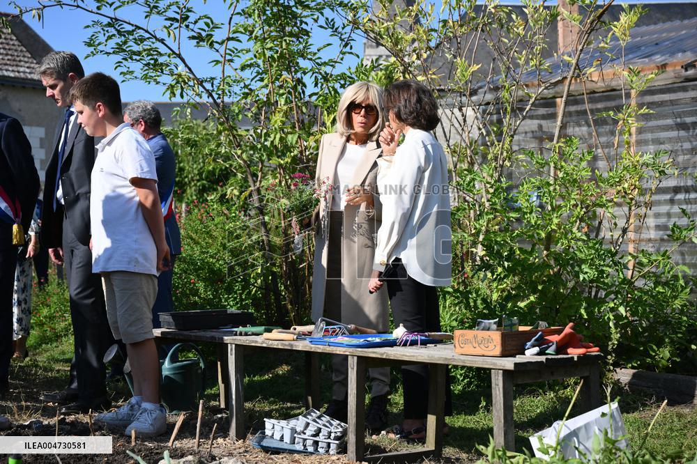 President Macron Visits Pontlevoy Abbey - Pontlevoy