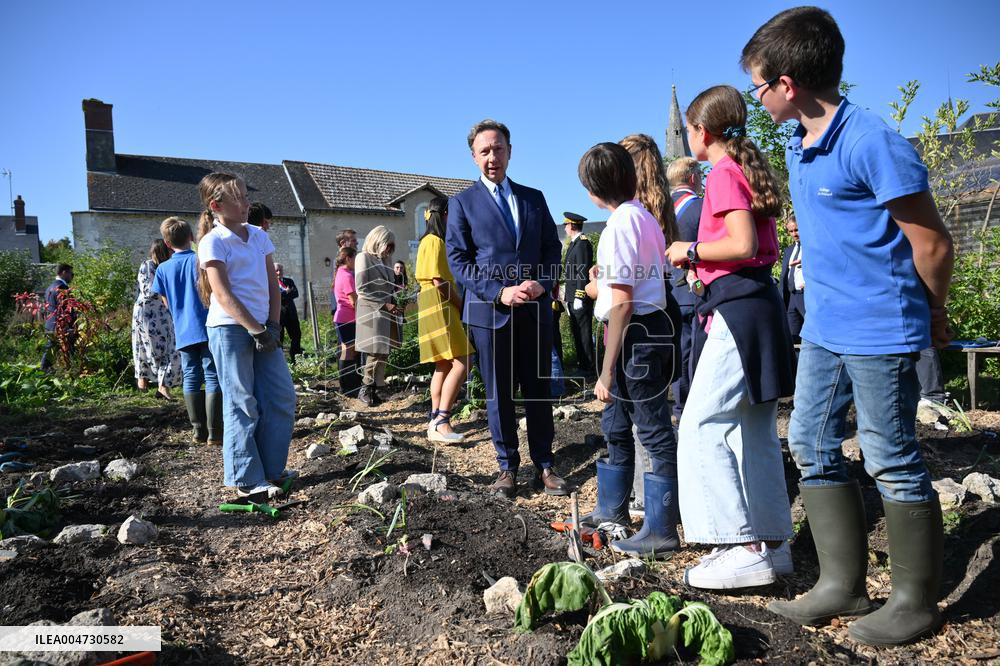 President Macron Visits Pontlevoy Abbey - Pontlevoy