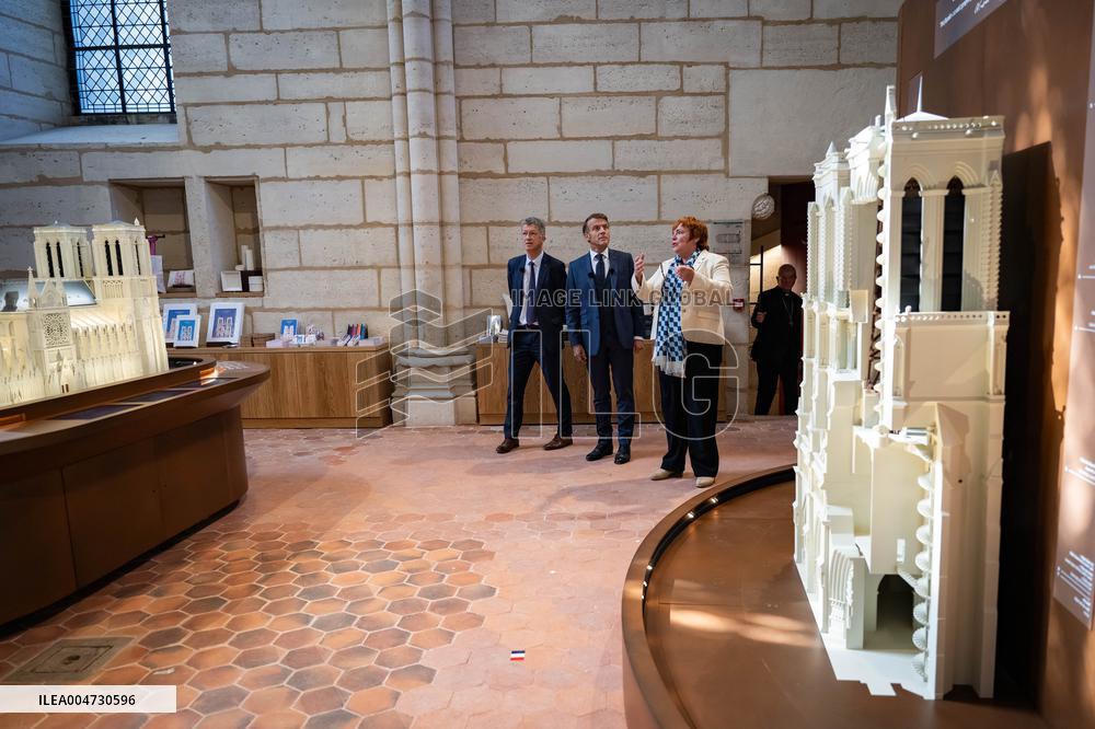 Macron Inauguration of The Towers of Notre-Dame Cathedral - Paris