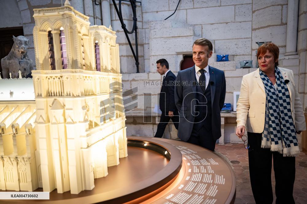 Macron Inauguration of The Towers of Notre-Dame Cathedral - Paris