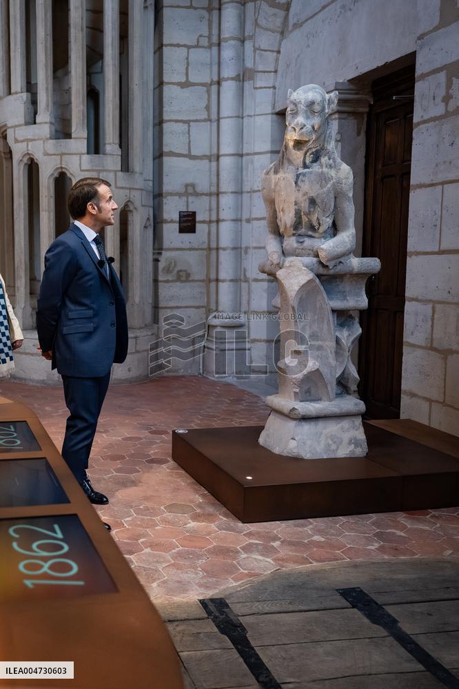 Macron Inauguration of The Towers of Notre-Dame Cathedral - Paris