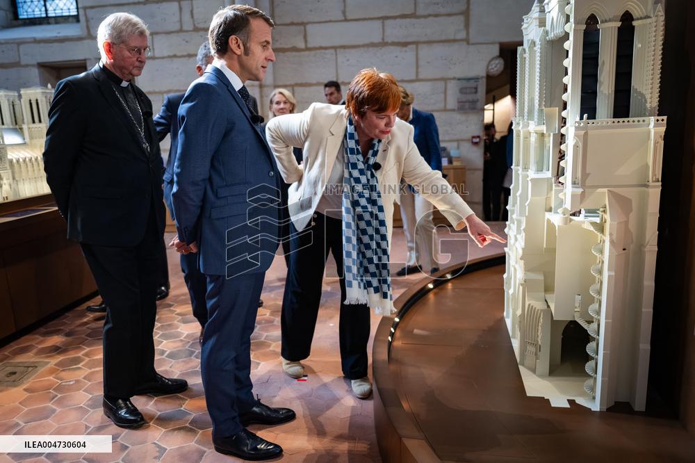Macron Inauguration of The Towers of Notre-Dame Cathedral - Paris