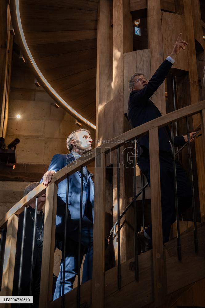 Macron Inauguration of The Towers of Notre-Dame Cathedral - Paris