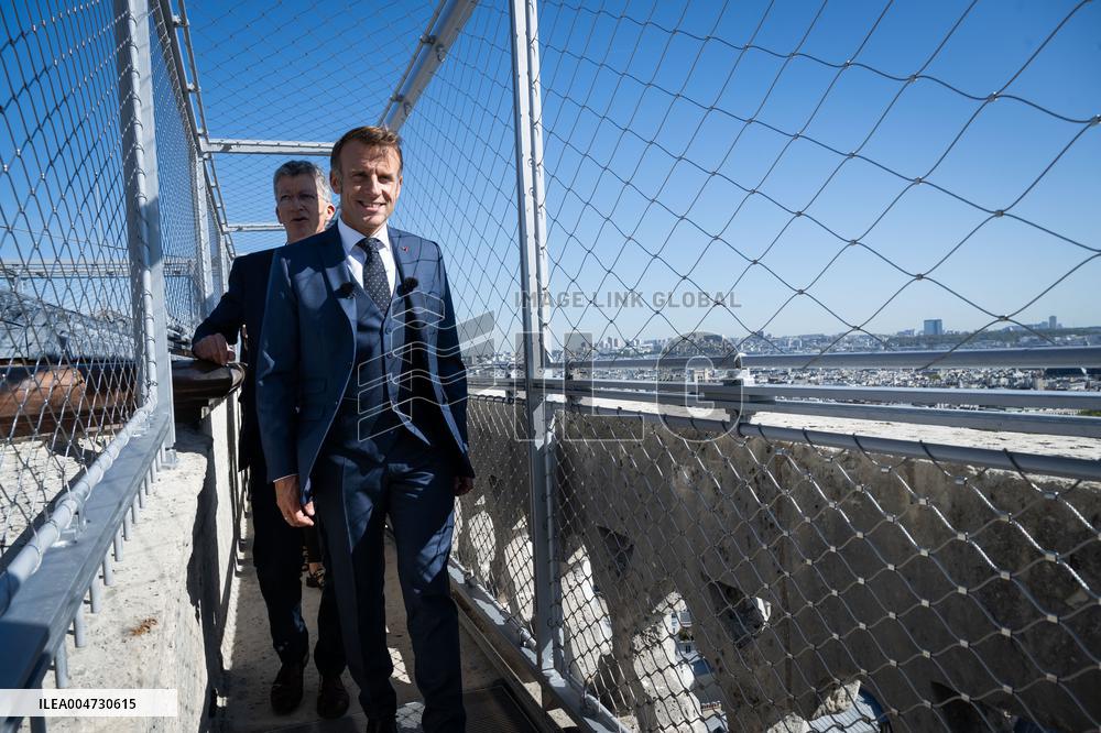 Macron Inauguration of The Towers of Notre-Dame Cathedral - Paris