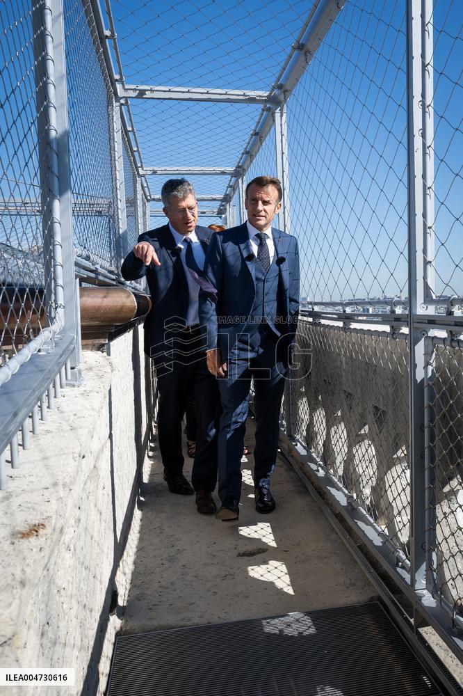 Macron Inauguration of The Towers of Notre-Dame Cathedral - Paris