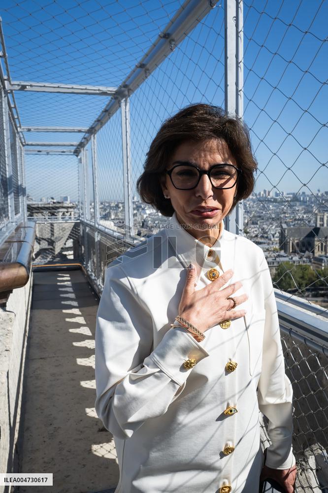 Macron Inauguration of The Towers of Notre-Dame Cathedral - Paris