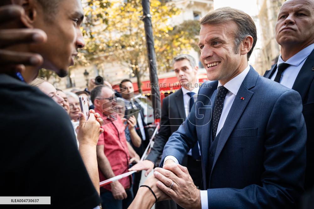 Macron Inauguration of The Towers of Notre-Dame Cathedral - Paris