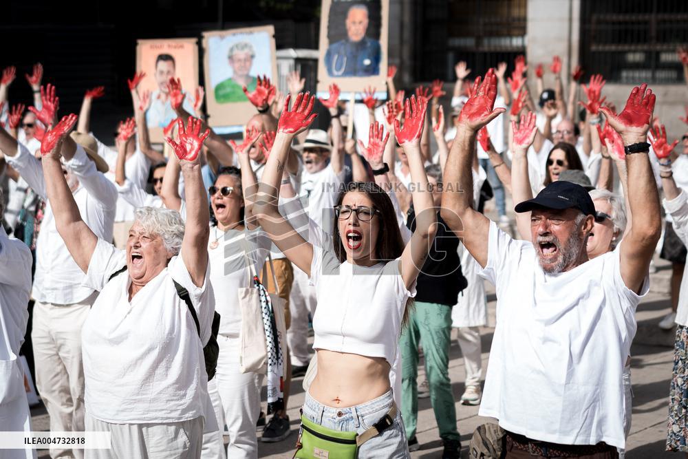 Tribute to Gaza health workers - Madrid