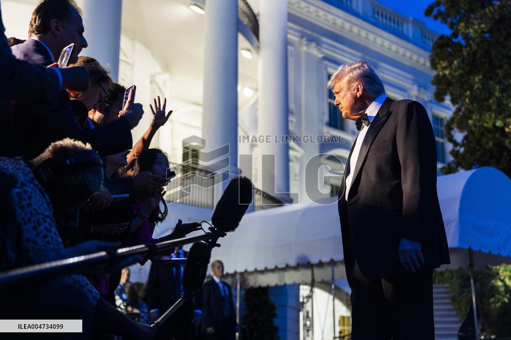 US President Trump departs the White House for Dinner at Mount Vernon
