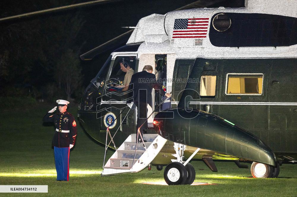US President Trump departs the White House for Dinner at Mount Vernon