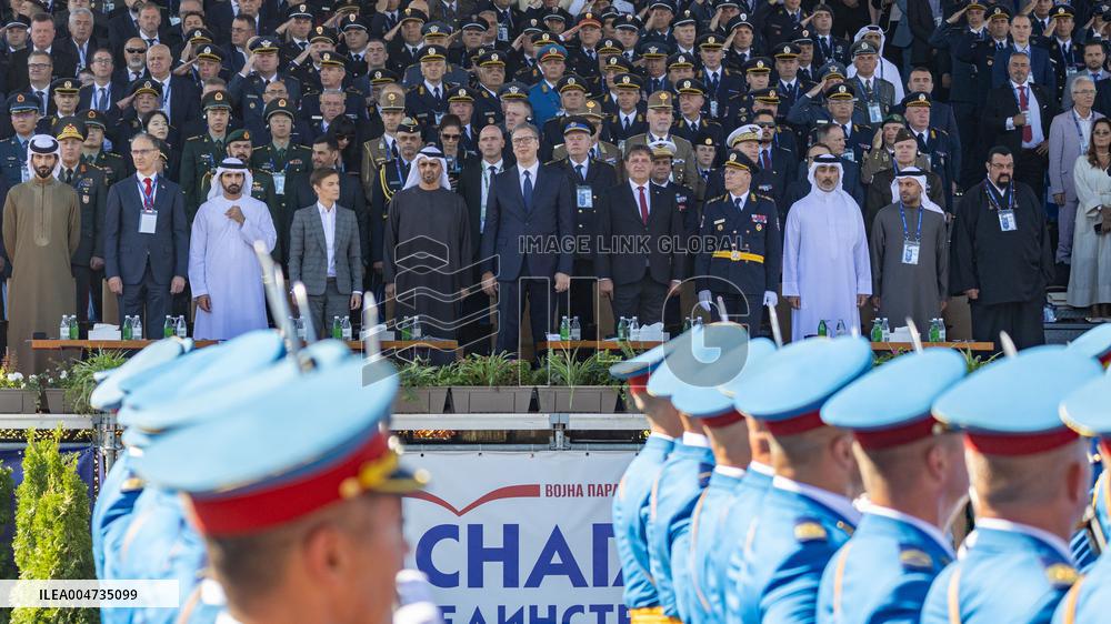 Military parade marking the Day of Serbian Unity