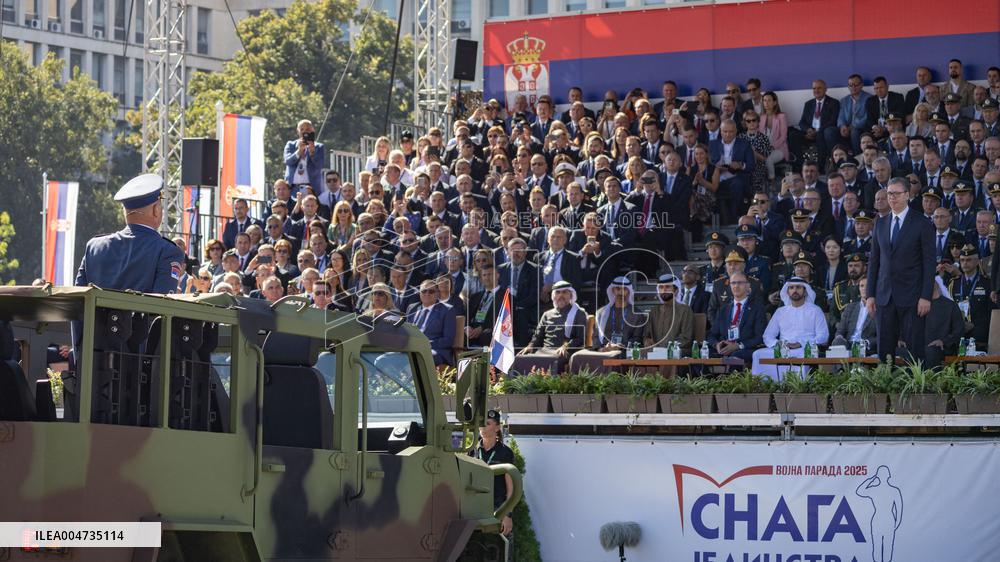 Military parade marking the Day of Serbian Unity