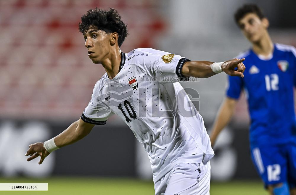 Gulf Cup Qatar 2025 Group B football match between Iraq and Kuwait
