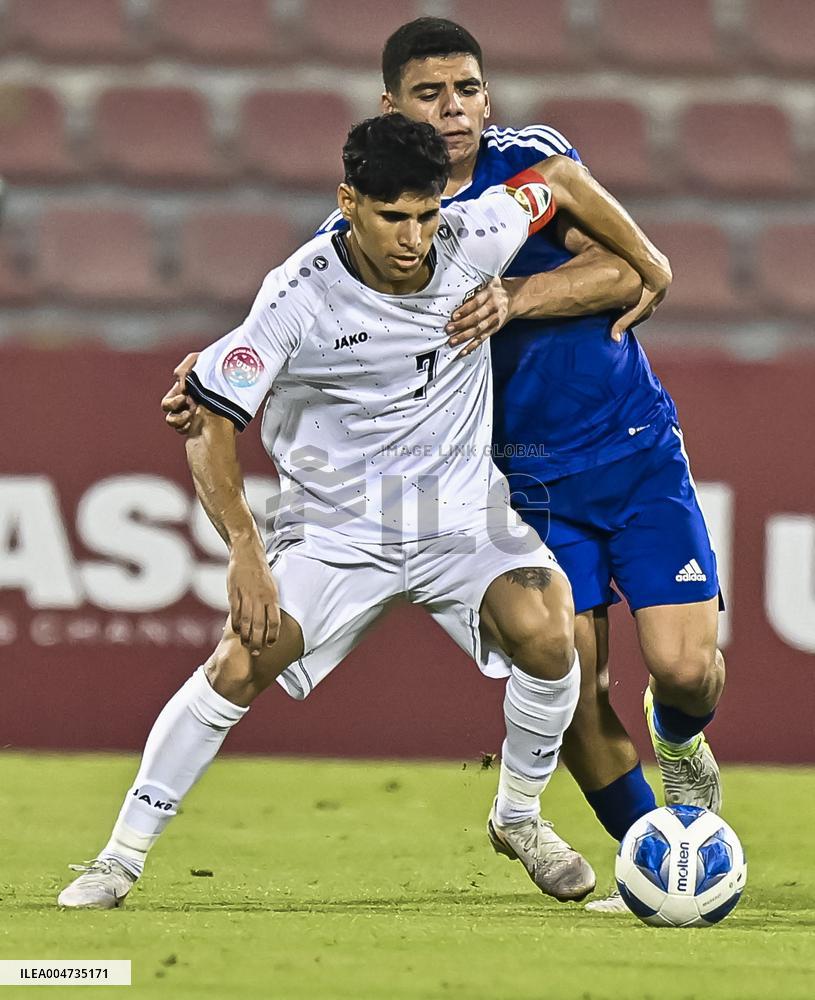 Gulf Cup Qatar 2025 Group B football match between Iraq and Kuwait