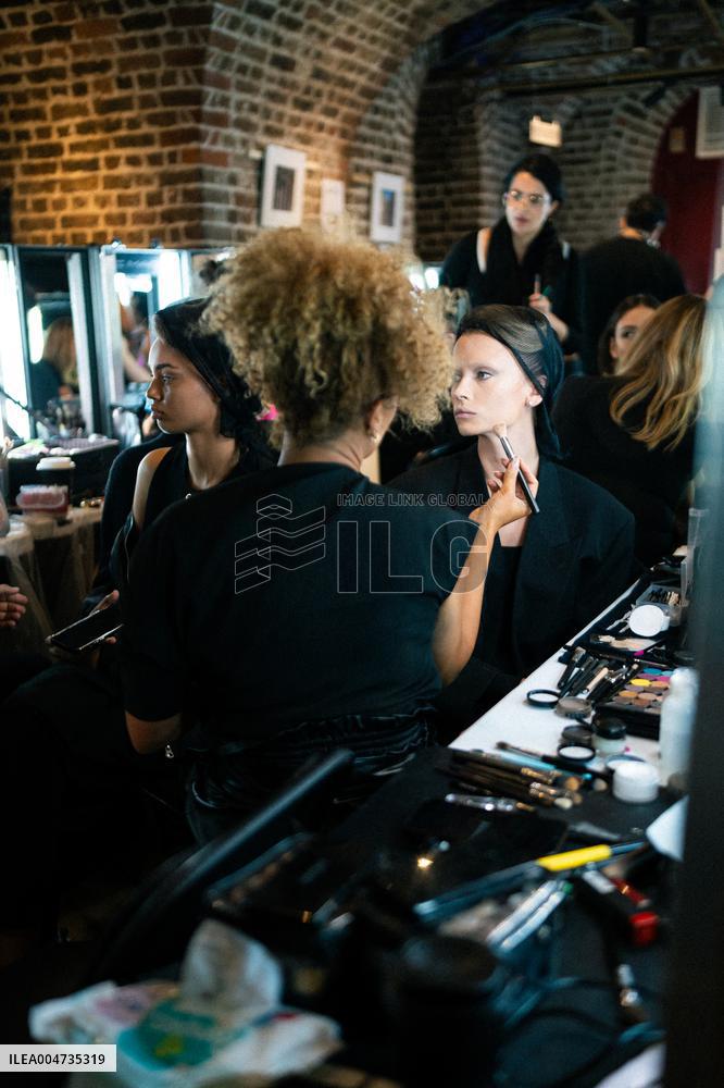 LFW - Richard Quinn Backstage - London