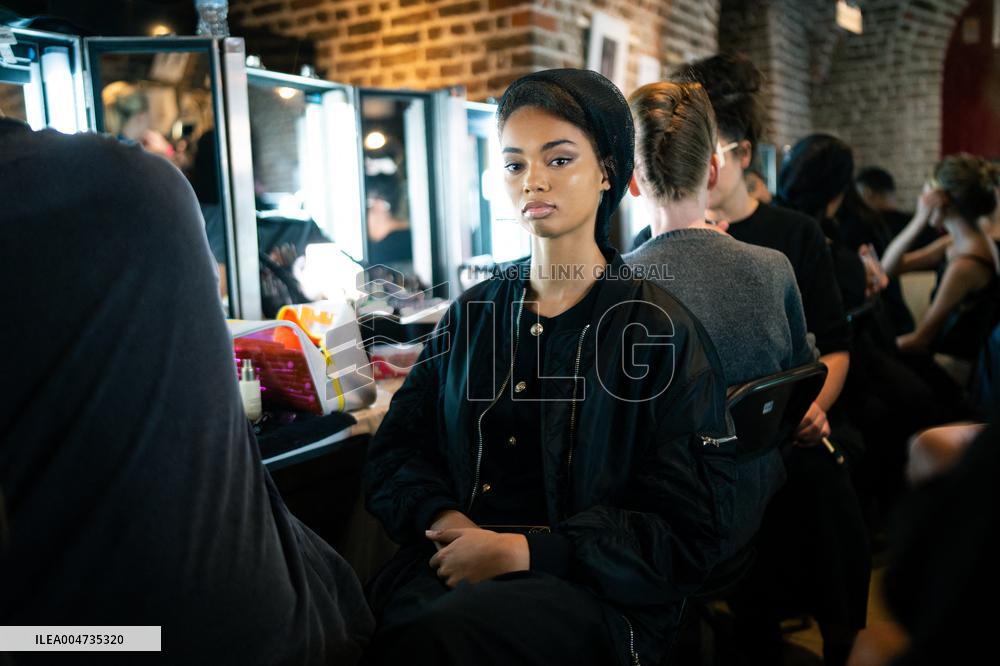 LFW - Richard Quinn Backstage - London