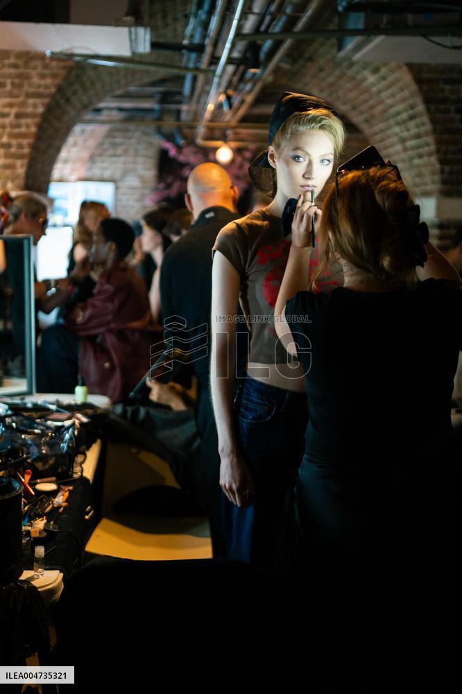 LFW - Richard Quinn Backstage - London