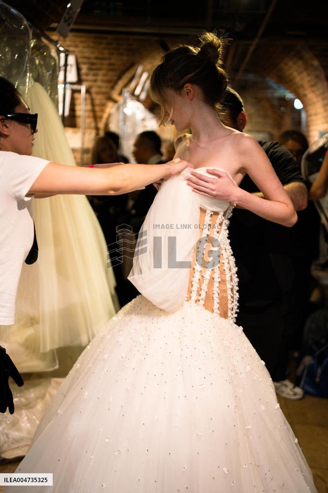 LFW - Richard Quinn Backstage - London