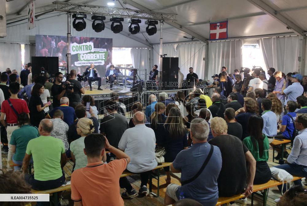Meeting space organized by the young members of the Salvini League - Pontida
