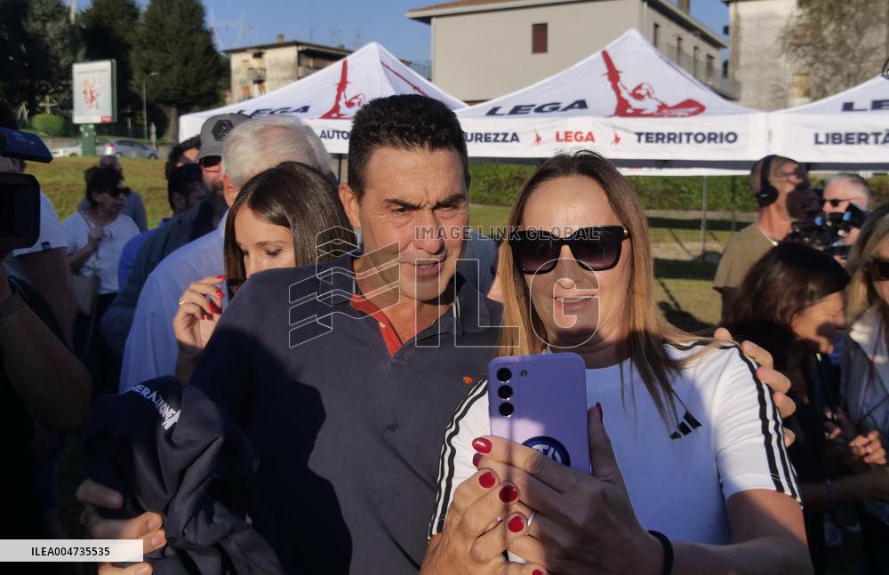 Meeting space organized by the young members of the Salvini League - Pontida