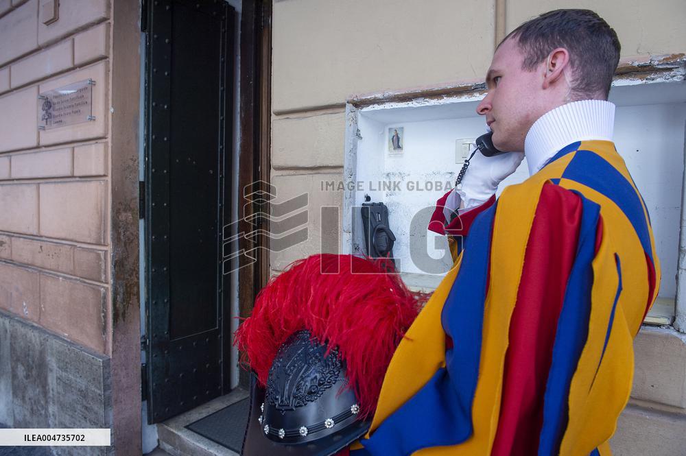 Pope Leo XIV at church of Saint Anne - Vatican
