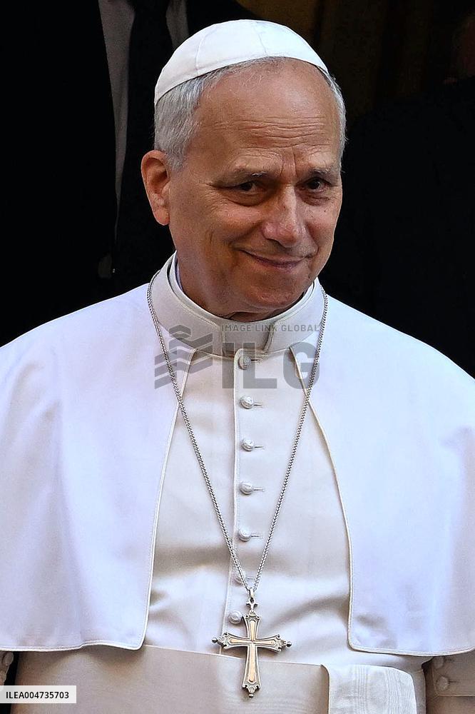 Pope Leo XIV at church of Saint Anne - Vatican