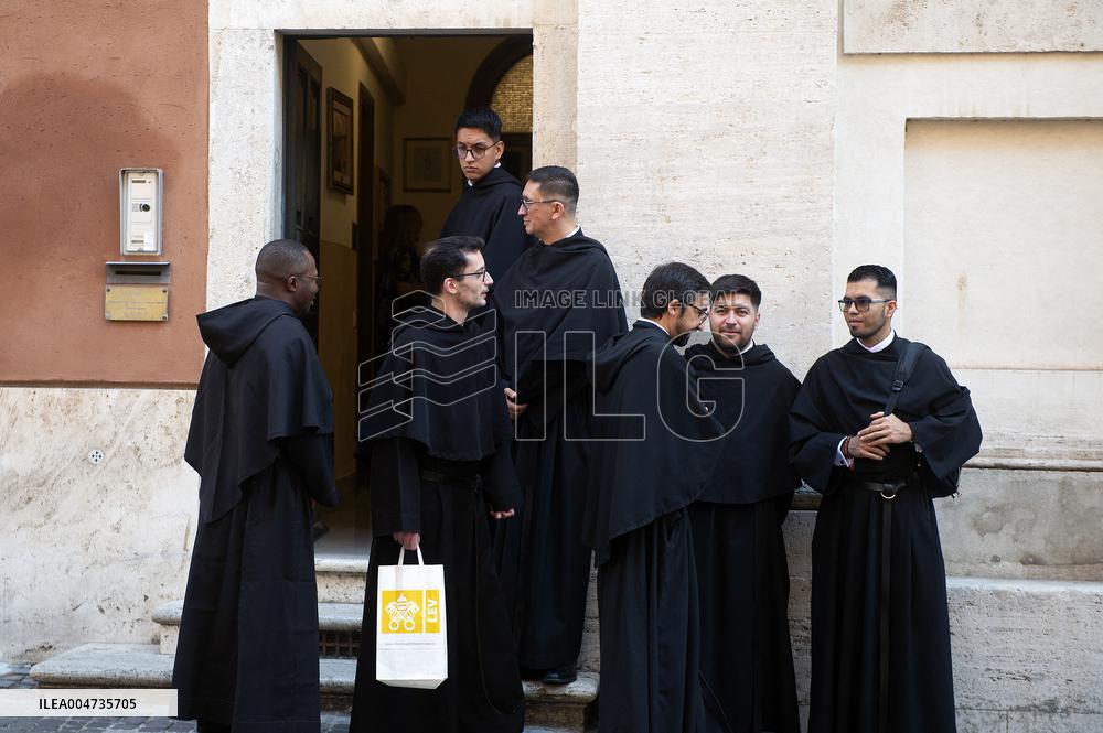 Pope Leo XIV at church of Saint Anne - Vatican