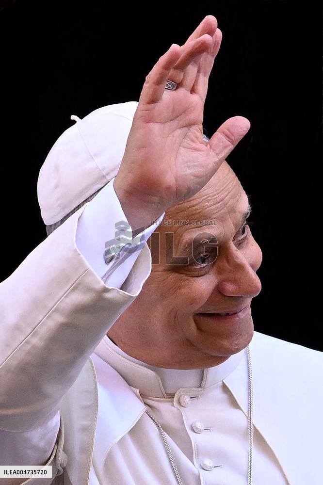 Pope Leo XIV at church of Saint Anne - Vatican