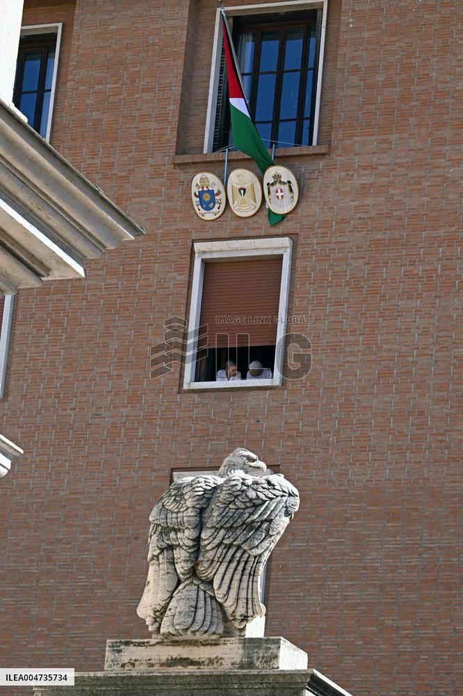 Pope Leo XIV at church of Saint Anne - Vatican