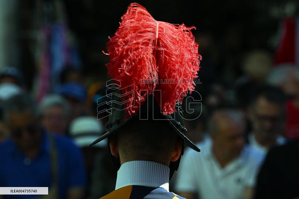 Pope Leo XIV at church of Saint Anne - Vatican